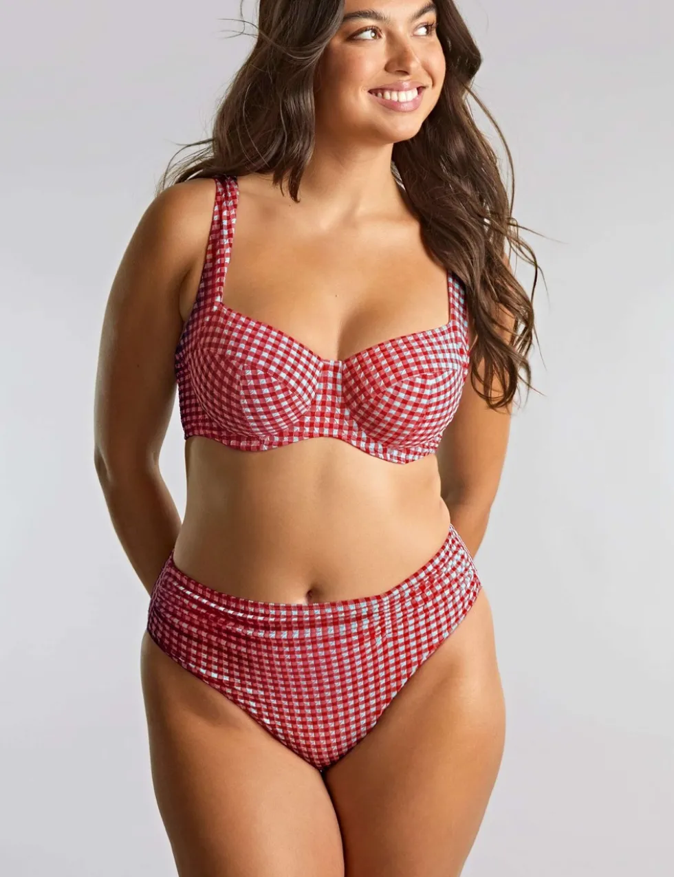 Olivia Gingham Wired Bikini Top D-K