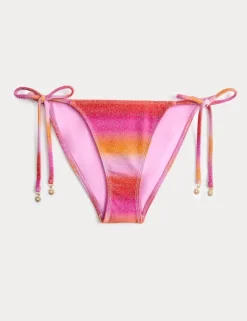 Ombre Sparkle Tie Side Bikini Bottoms