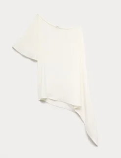 One Shoulder Asymmetric Longline Top