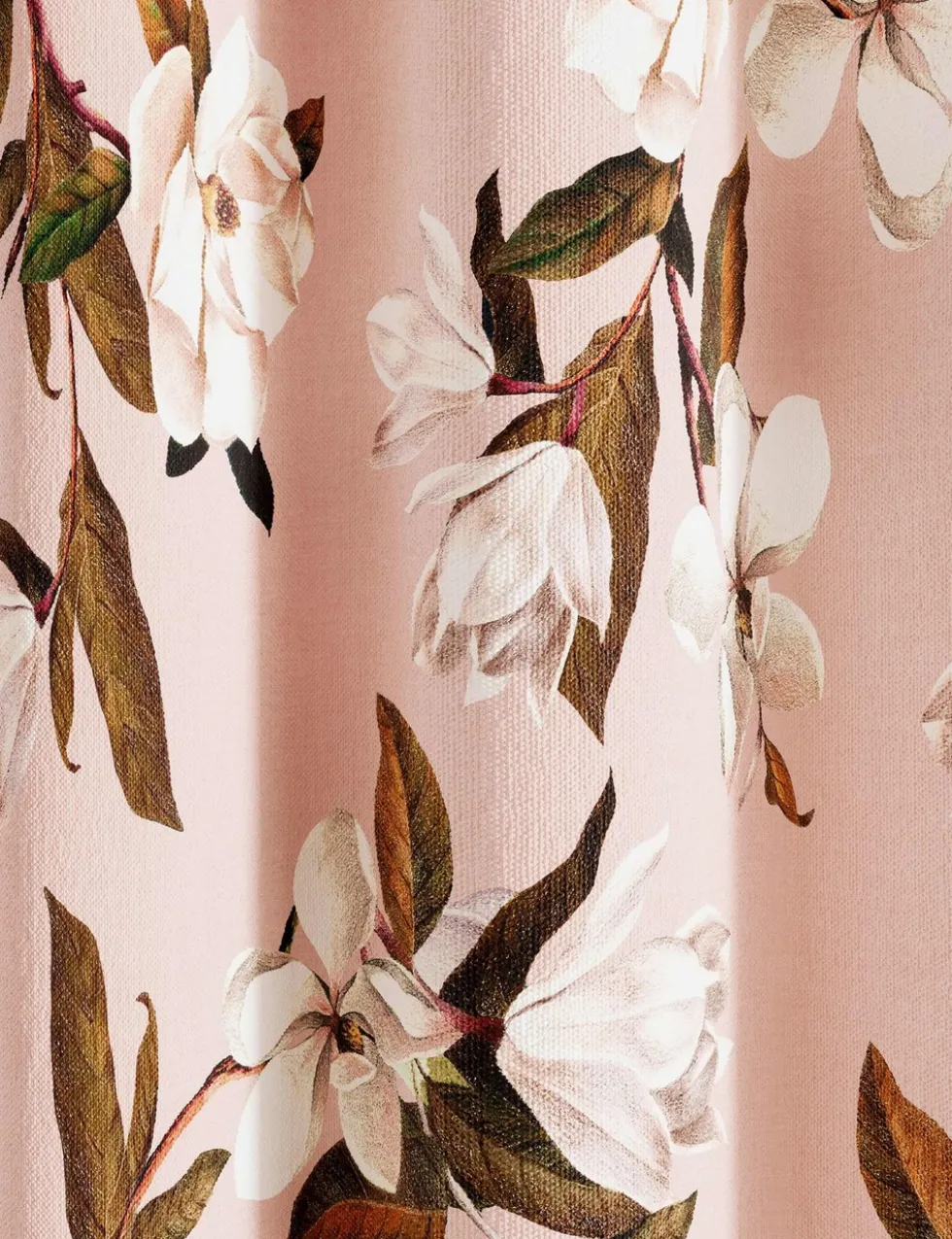 Opal Floral Lined Eyelet Curtains