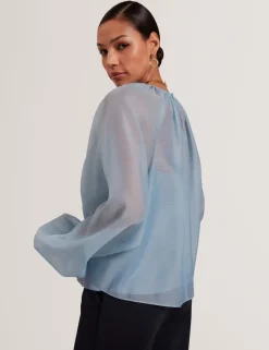 Organza Puff Sleeve Blouse