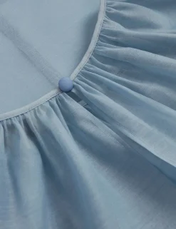 Organza Puff Sleeve Blouse