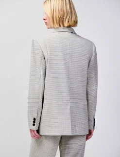 Oversized Dogtooth Single Breasted Blazer