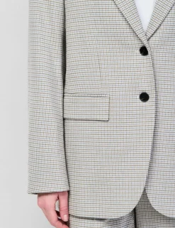 Oversized Dogtooth Single Breasted Blazer