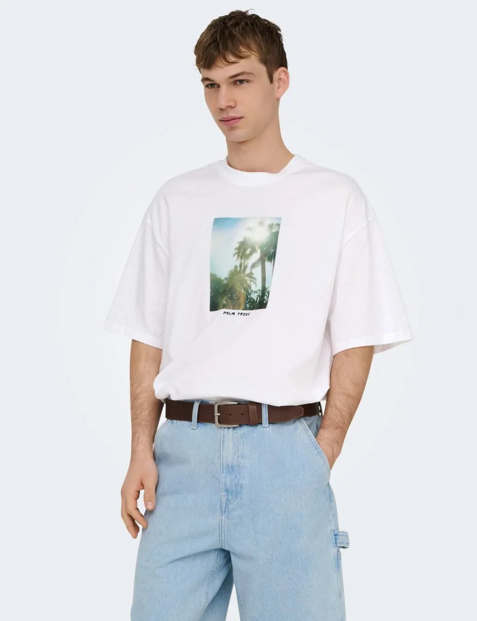 Oversized Pure Cotton Crew Neck T-Shirt