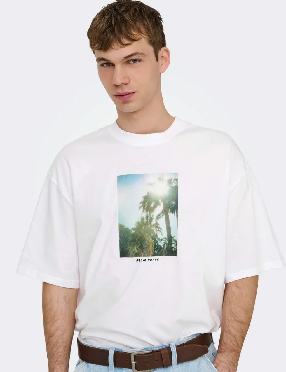 Oversized Pure Cotton Crew Neck T-Shirt