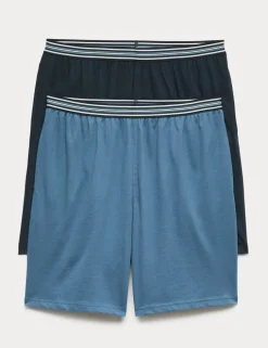 2-Pack Pure Cotton Jersey Pyjama Shorts