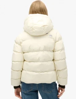 Padded Hooded High Neck Puffer Jacket