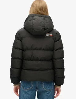 Padded Hooded High Neck Puffer Jacket