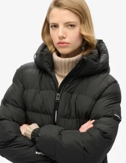 Padded Hooded High Neck Puffer Jacket