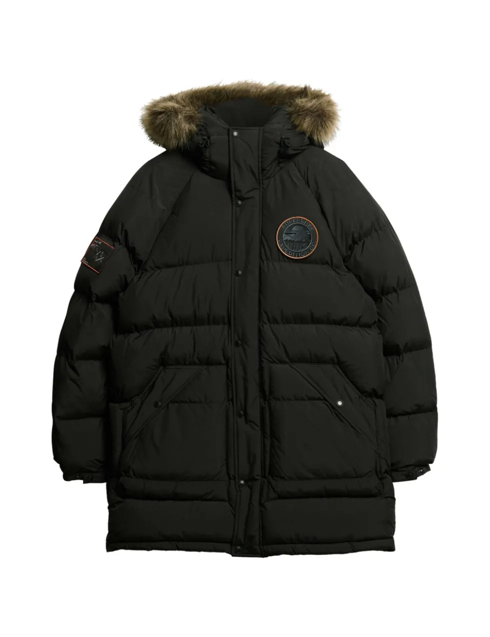 Padded Hooded Longline Parka Jacket