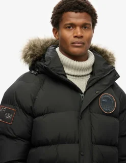 Padded Hooded Longline Parka Jacket