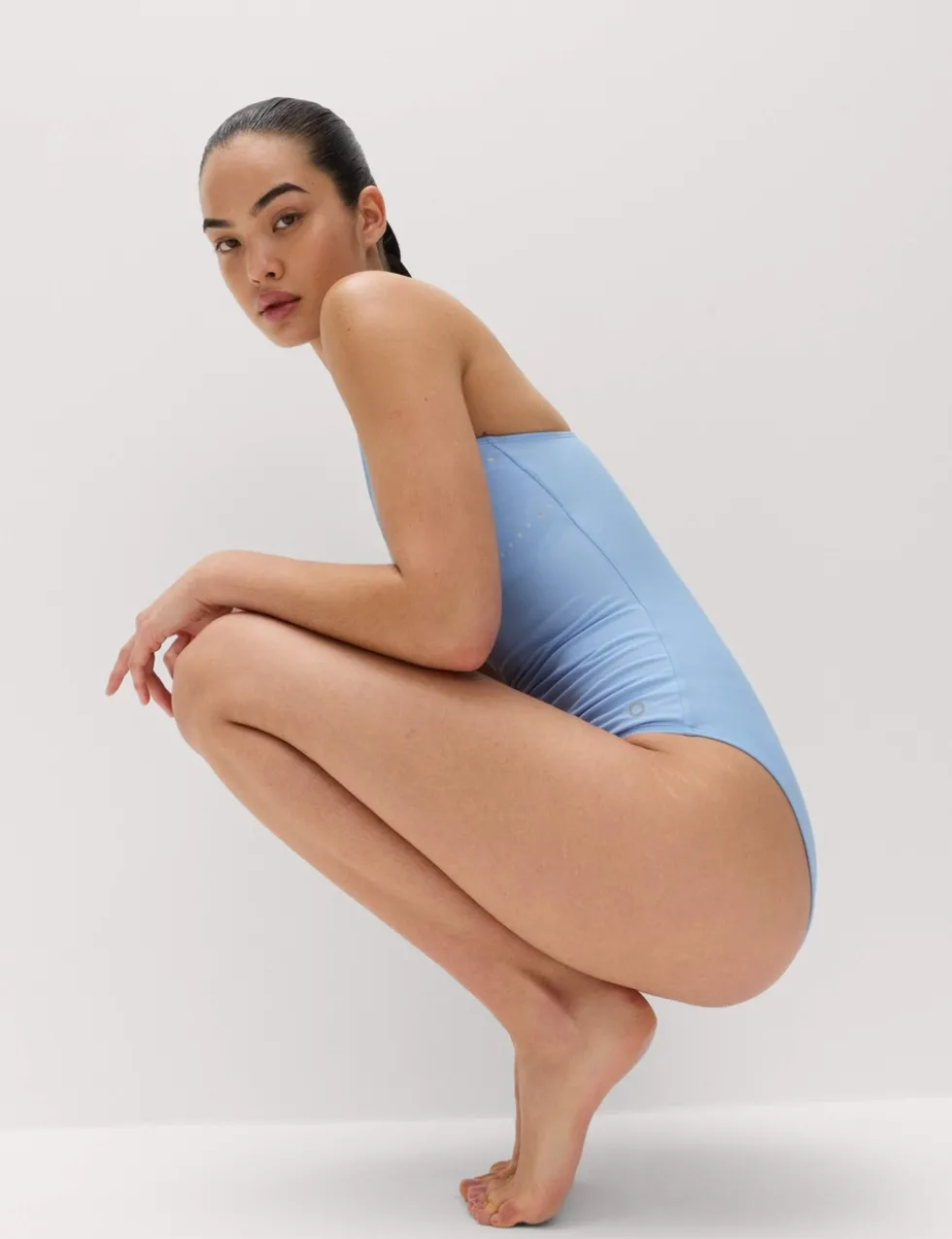 Padded Laser Cut Racer Back Swimsuit