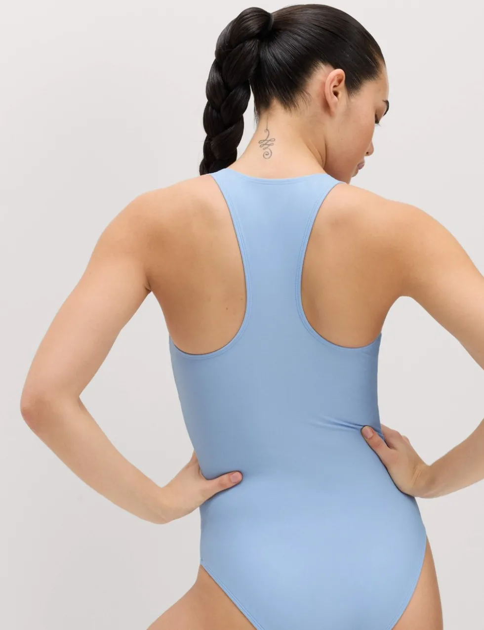 Padded Laser Cut Racer Back Swimsuit