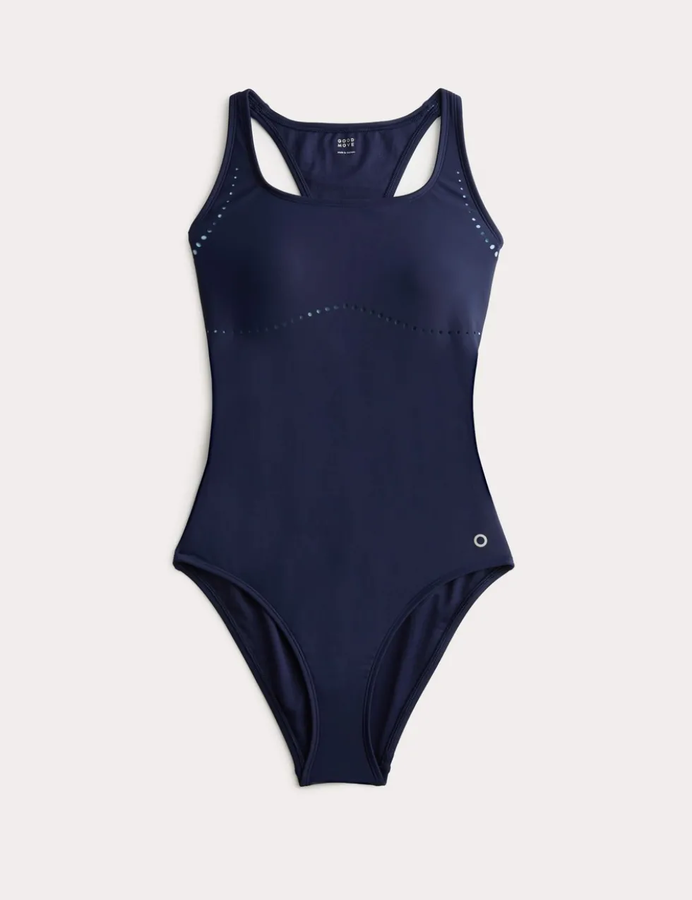 Padded Laser Cut Racer Back Swimsuit