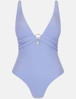 Padded Sparkle Plunge Swimsuit