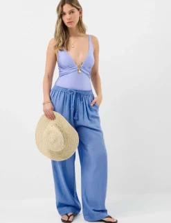 Padded Sparkle Plunge Swimsuit