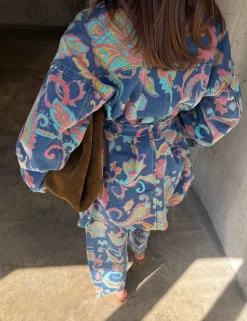 Paisley Denim Belted Shacket