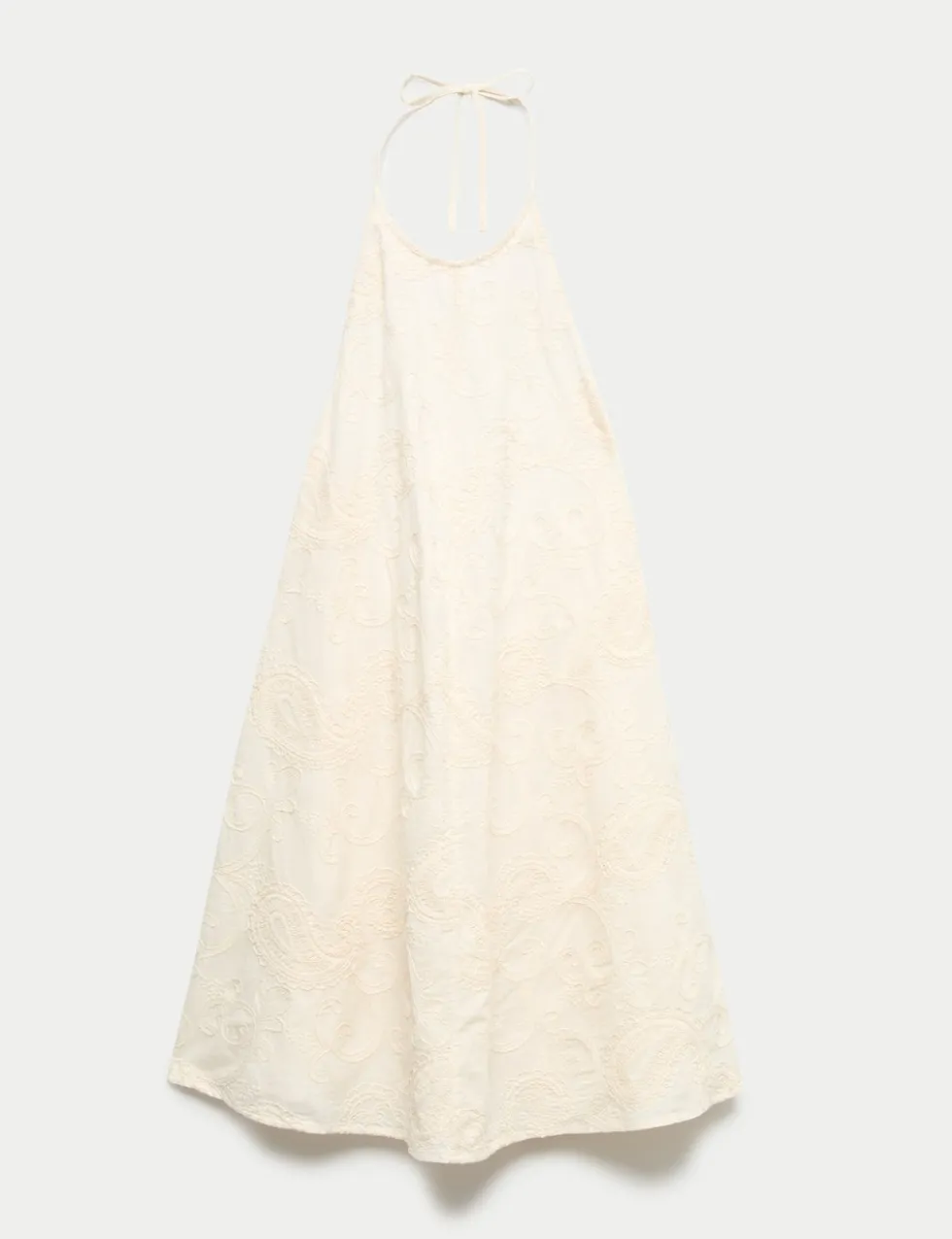 Paisley Embroidered Mini Beach Dress