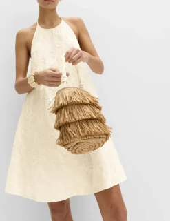 Paisley Embroidered Mini Beach Dress
