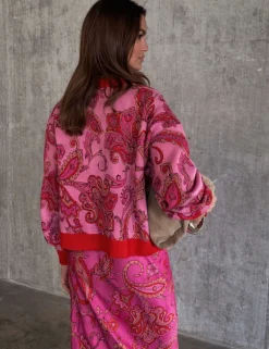 Paisley V-Neck Button Through Cardigan