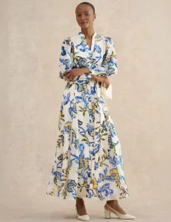 Paisley V-Neck Maxi Skater Dress
