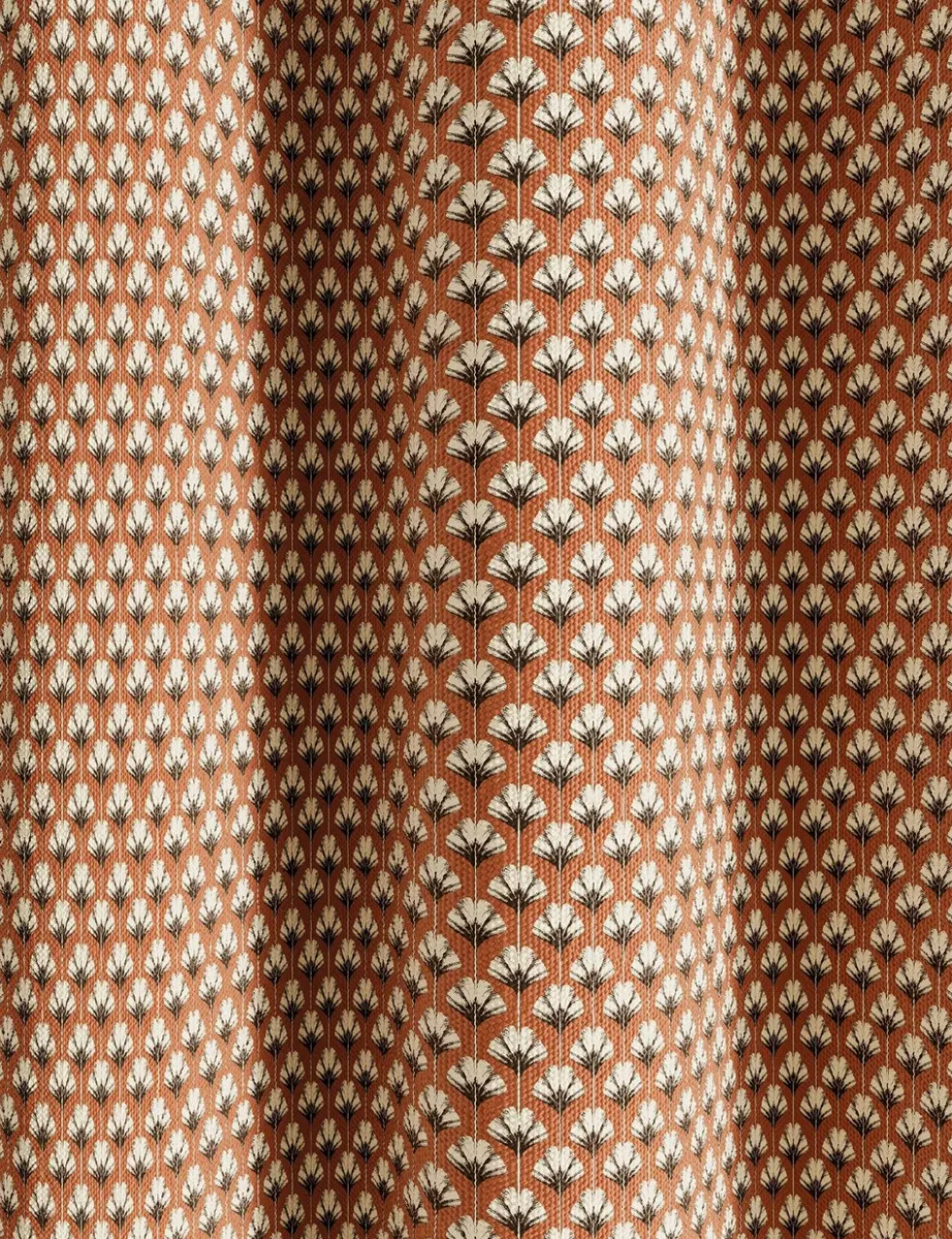 Palm Geo Lined Eyelet Curtains