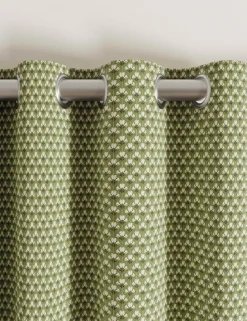 Palm Geo Lined Eyelet Curtains