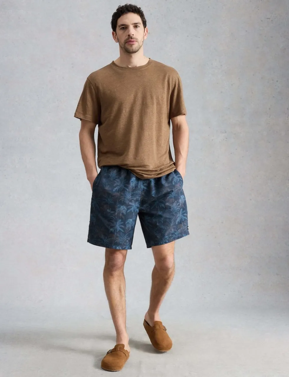 Palm Print Swim Shorts