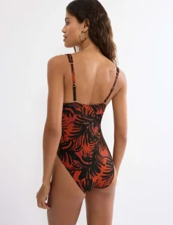 Palm Wired Padded V-Neck Swimsuit (B-D)