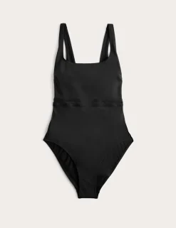 Panelled Sculpt Scoop Neck Swimsuit