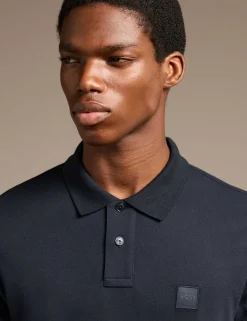Passerby Cotton Rich Long Sleeve Polo Shirt