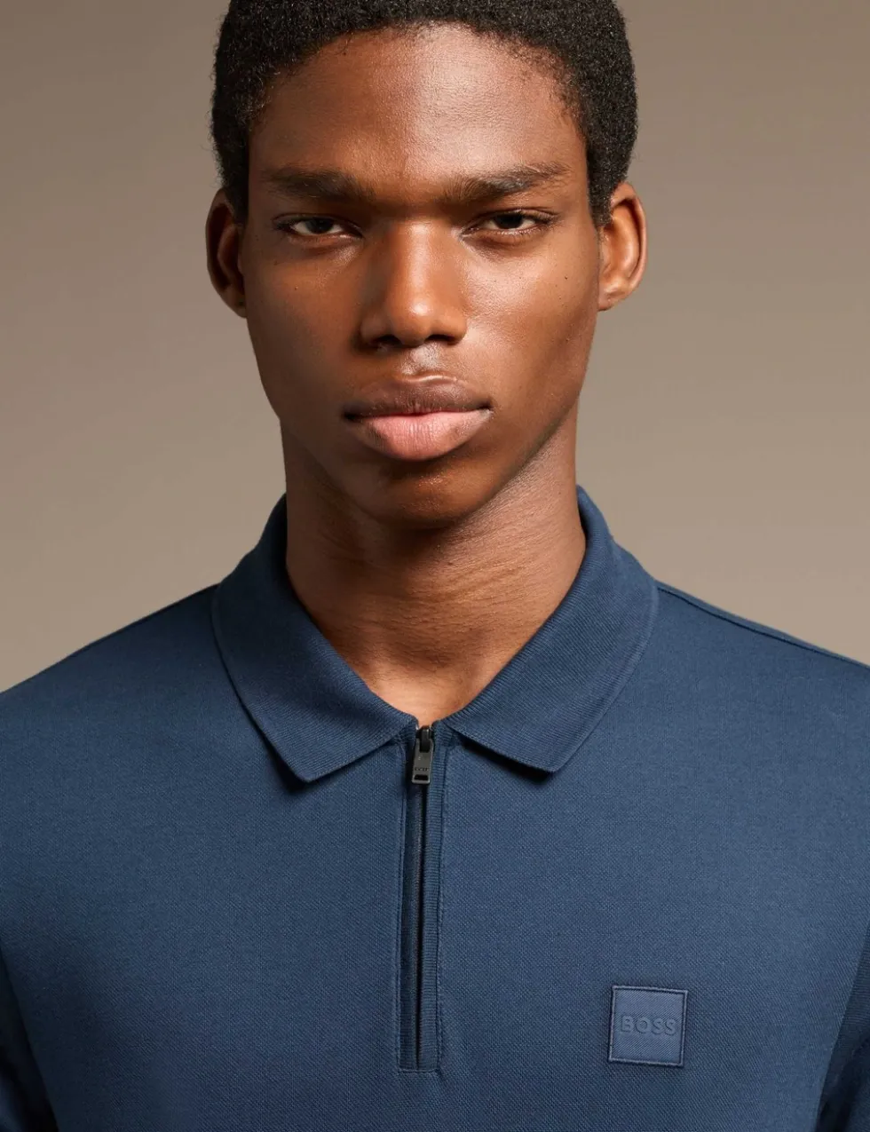 Passerzip Cotton Rich Half Zip Polo Shirt