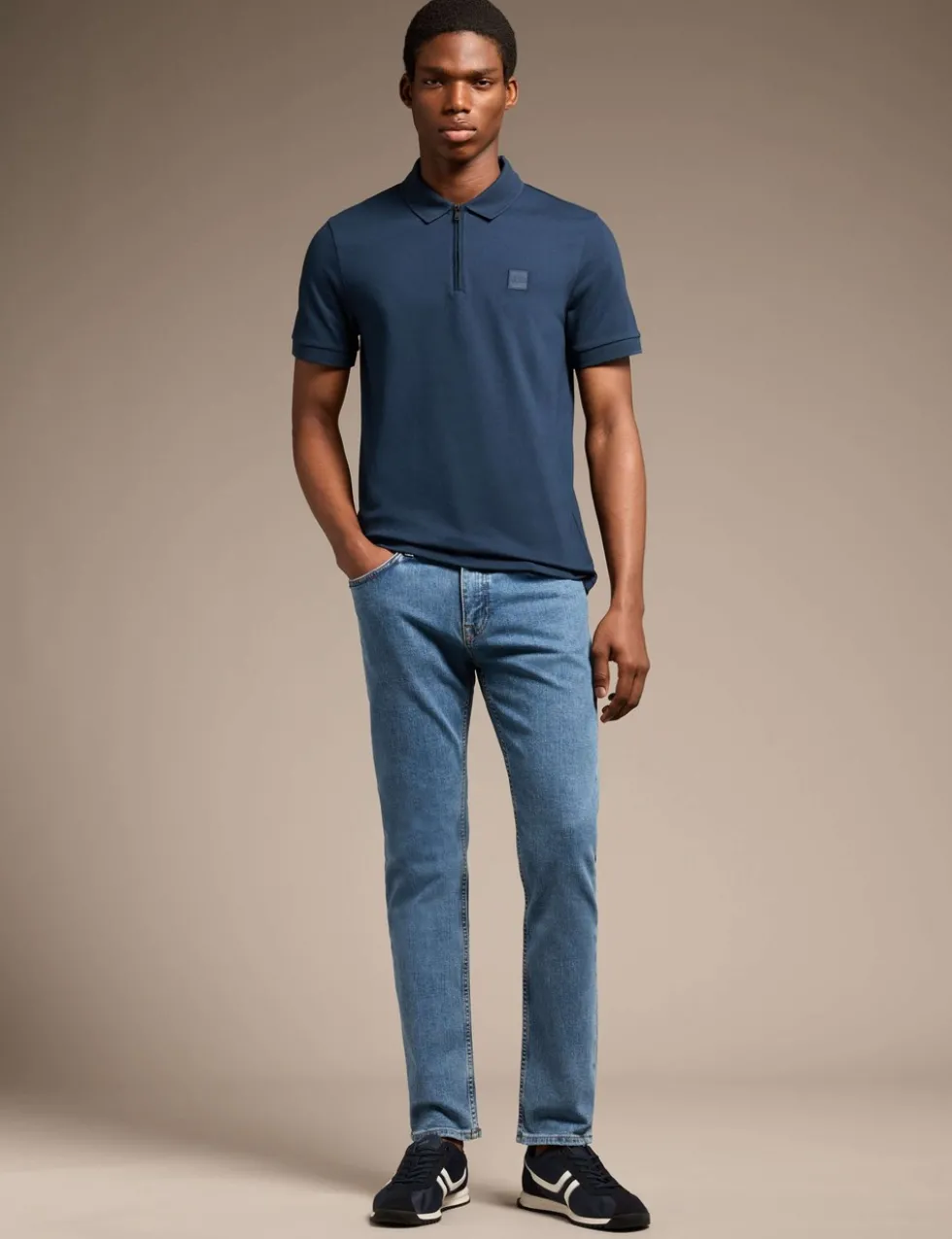 Passerzip Cotton Rich Half Zip Polo Shirt