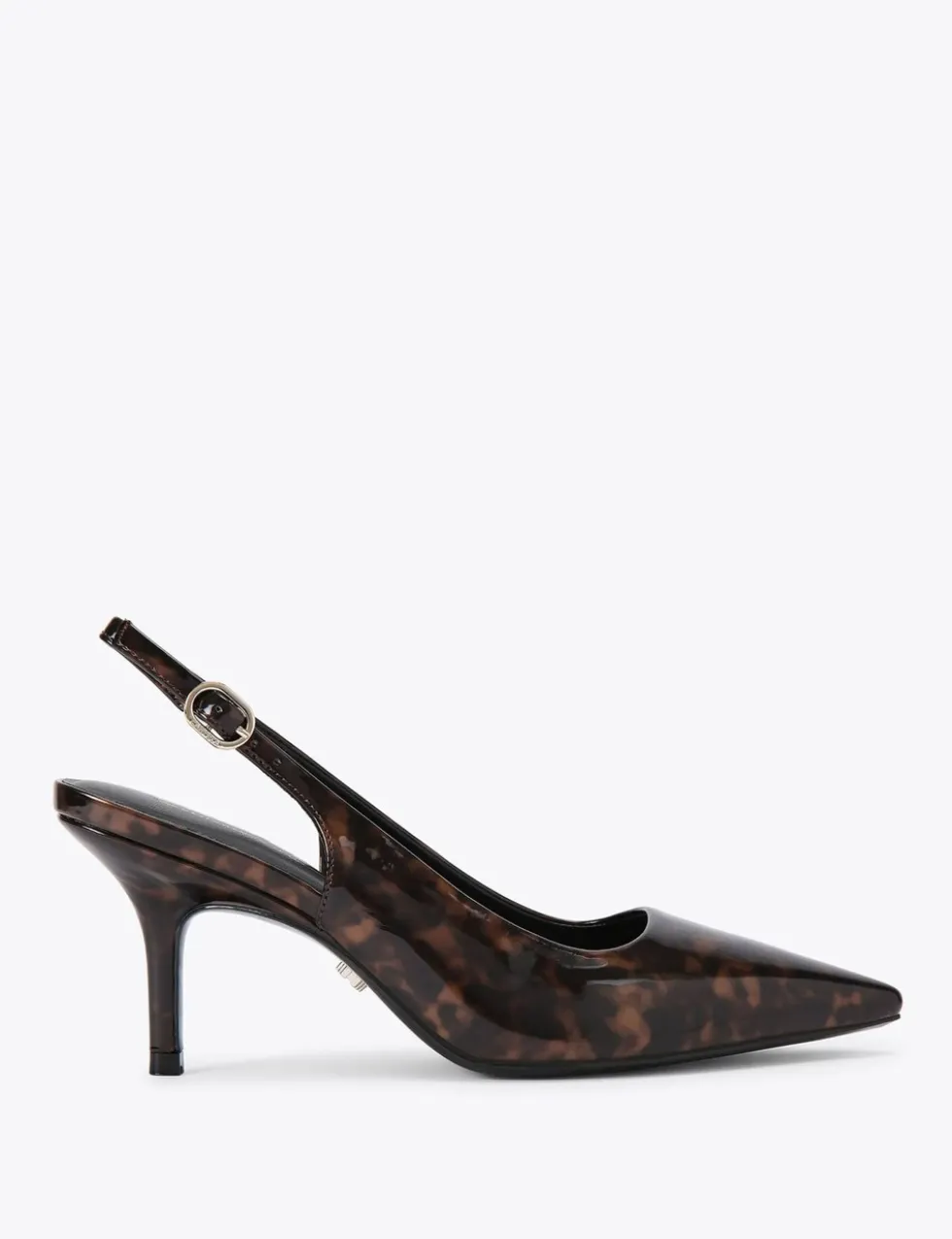 Patent Animal Print Stiletto Heel Slingbacks