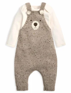 2pc Bear Dungaree Outfit (0-12 Mths)