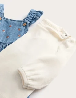 2pc Cotton Rich Denim Dungaree Outfit (0-3 Yrs)