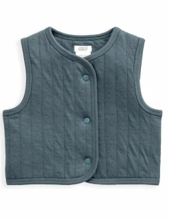 2pc Cotton Rich Gilet & Romper Set (0-12 Mths)