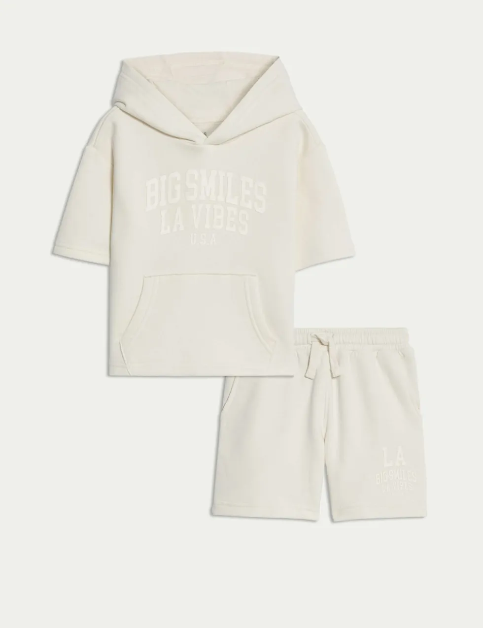 2pc Cotton Rich Hoodie & Shorts Set (2-8 Yrs)
