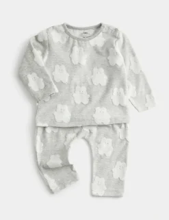 2pc Cotton Rich Textured Outfit (0-12 Mths)