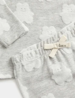 2pc Cotton Rich Textured Outfit (0-12 Mths)