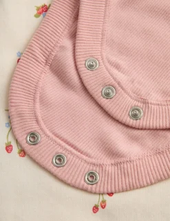 2pc Cotton Strawberry Ditsy Dungarees Outfit (0-3 Yrs)