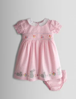2pc Gingham Smocked Dress Set (0 Mths-5 Yrs)