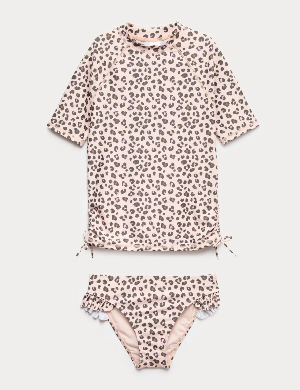 3pc Leopard Bikini with Rash Vest (6-16 Yrs)