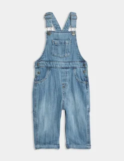 2pc Pure Cotton Denim Dungaree Outfit (0-3 Yrs)