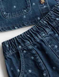 2pc Pure Cotton Denim Outfit (0-6 Yrs)