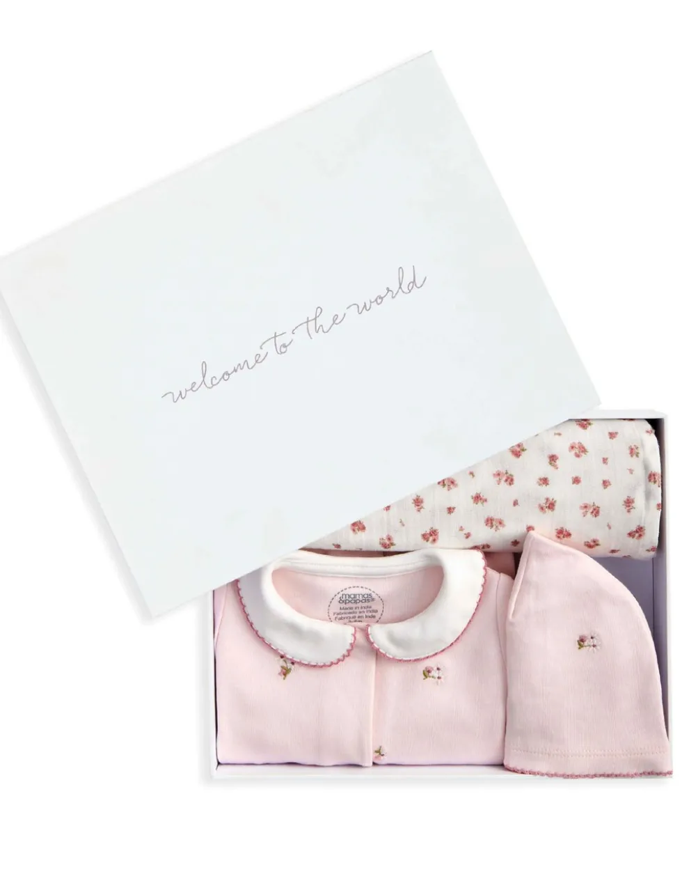 3pc Pure Cotton Embroidered Starter Set (0-6 Mths)