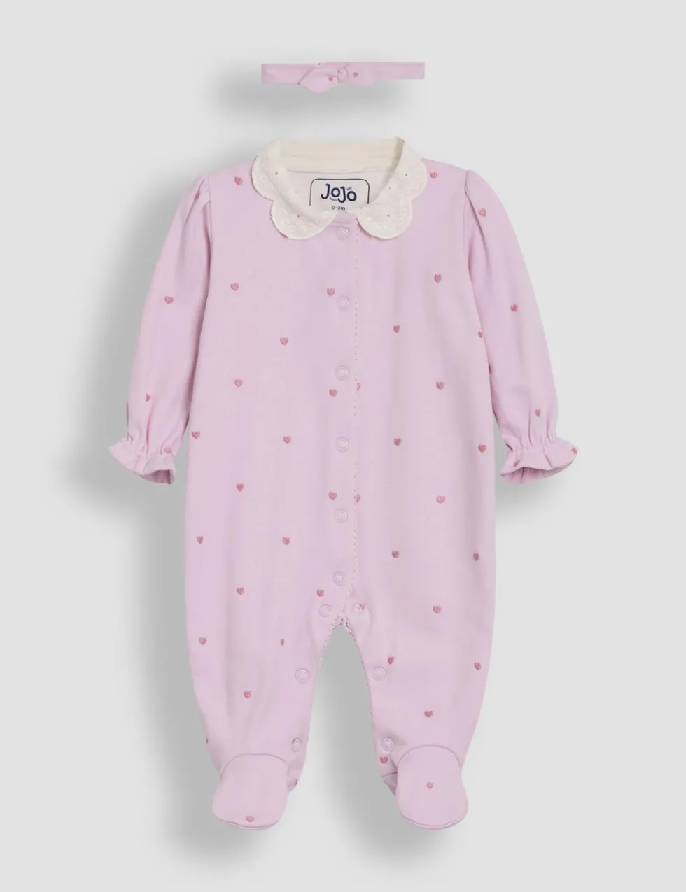 2pc Pure Cotton Heart Sleepsuit Set (Newborn - 12 Mths)