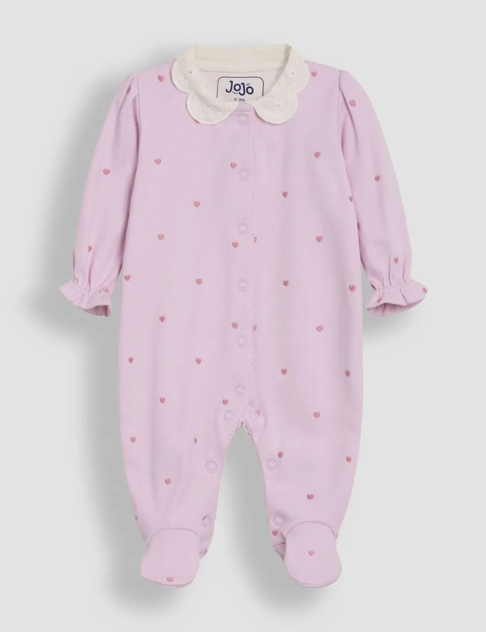2pc Pure Cotton Heart Sleepsuit Set (Newborn - 12 Mths)