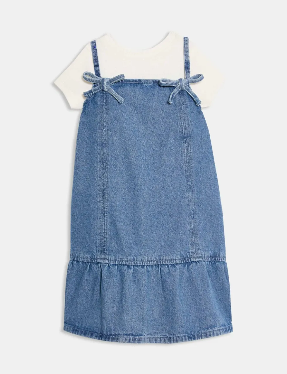 2pc Pure Cotton Pinafore Dress Outfit (2-8 Yrs)